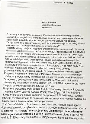 [VIDEO] Wicepremier Jarosław Kaczyński podjął interwencję w sprawie zdumiewająco bezkarnego,  tzw. wrocławskiego Tulipana Tomasza K.! W środę kolejny proces o jego gigantyczne oszustwa rozpocznie się przed Sądem Okręgowym w Jeleniej Górze!